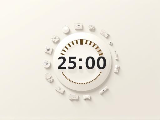 Chronomètre Doux, une application de gestion du temps avec un design épuré, affichant une horloge minimaliste.